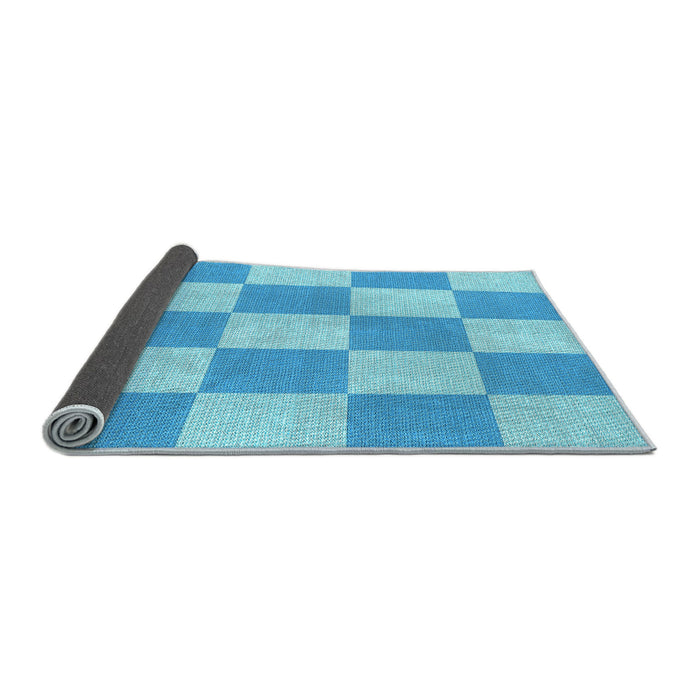 Thickness of Patterned Deep Sky Blue Rug, pat1190lblu