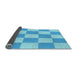 Thickness of Patterned Deep Sky Blue Rug, pat1190lblu