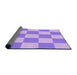 Thickness of Patterned Mauve Purple Rug, pat1190pur