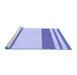 Sideview of Machine Washable Transitional Periwinkle Purple Rug, wshpat1191blu