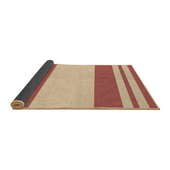 Thickness of Patterned Red Rug, pat1191brn