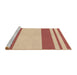 Sideview of Machine Washable Transitional Red Rug, wshpat1191brn