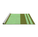 Sideview of Machine Washable Transitional Jade Green Rug, wshpat1191grn