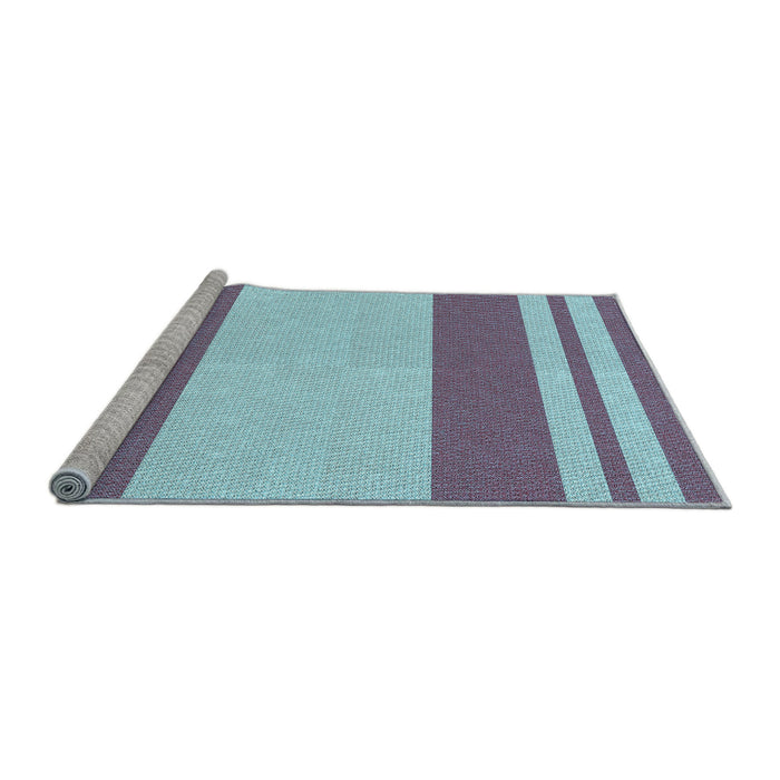 Sideview of Machine Washable Transitional Purple Rug, wshpat1191lblu