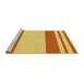 Sideview of Machine Washable Transitional Bright Gold Yellow Rug, wshpat1191yw