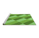 Sideview of Machine Washable Transitional Emerald Green Rug, wshpat1192grn