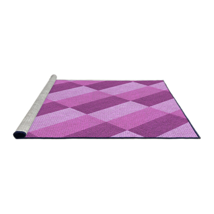 Sideview of Machine Washable Transitional Violet Purple Rug, wshpat1192pur
