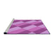 Sideview of Machine Washable Transitional Violet Purple Rug, wshpat1192pur