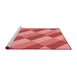 Sideview of Machine Washable Transitional Light Coral Pink Rug, wshpat1192rd