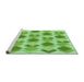 Sideview of Machine Washable Transitional Jade Green Rug, wshpat1193grn