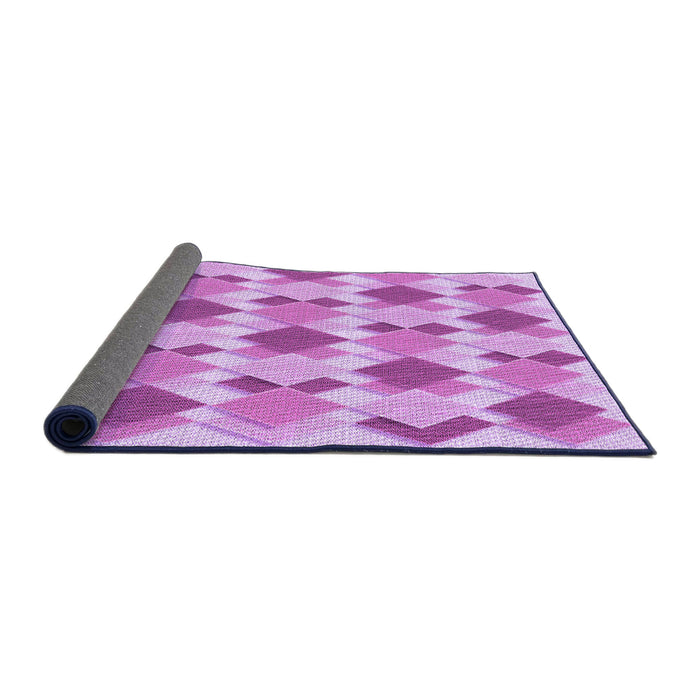 Thickness of Patterned Blossom Pink Rug, pat1193pur