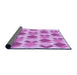 Thickness of Patterned Blossom Pink Rug, pat1193pur