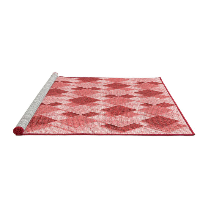 Sideview of Machine Washable Transitional Pink Rug, wshpat1193rd