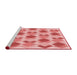 Sideview of Machine Washable Transitional Pink Rug, wshpat1193rd