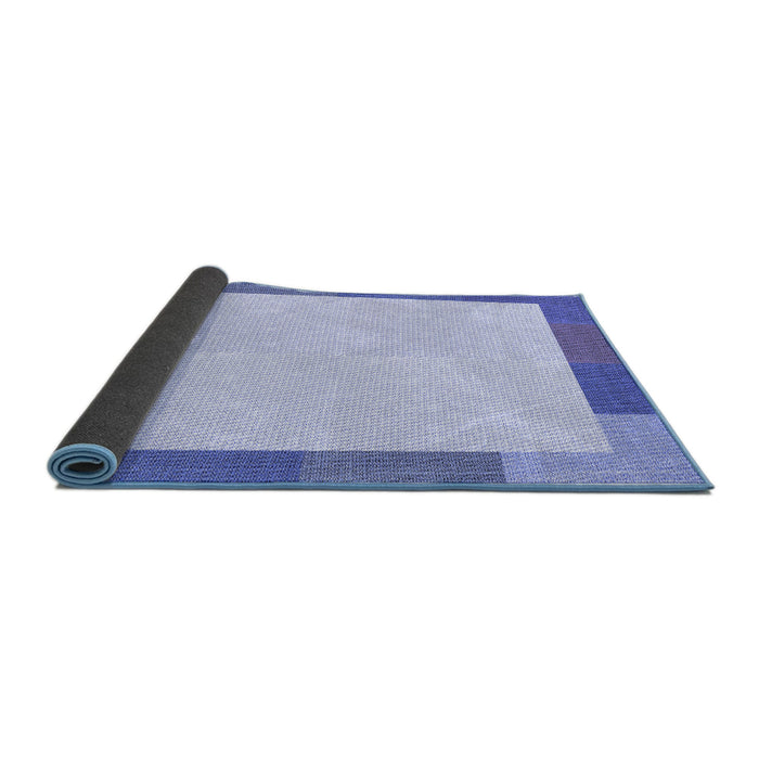 Thickness of Patterned Blue Rug, pat1194blu