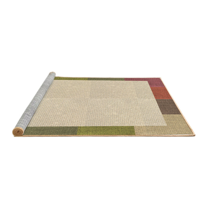 Sideview of Machine Washable Transitional Vanilla Gold Rug, wshpat1194brn