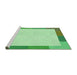 Sideview of Machine Washable Transitional Light Green Rug, wshpat1194grn