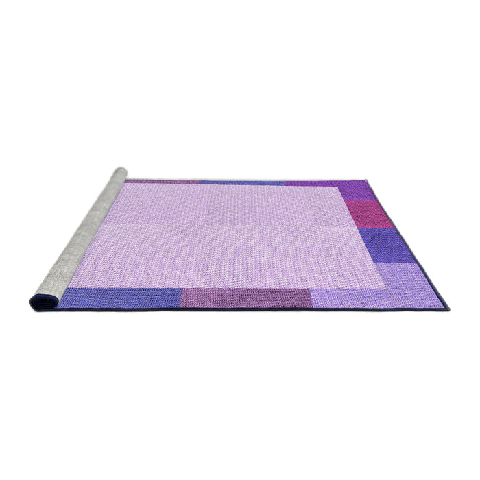 Sideview of Machine Washable Transitional Purple Rug, wshpat1194pur