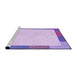 Sideview of Machine Washable Transitional Purple Rug, wshpat1194pur