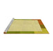 Sideview of Machine Washable Transitional Cinnamon Brown Rug, wshpat1194yw