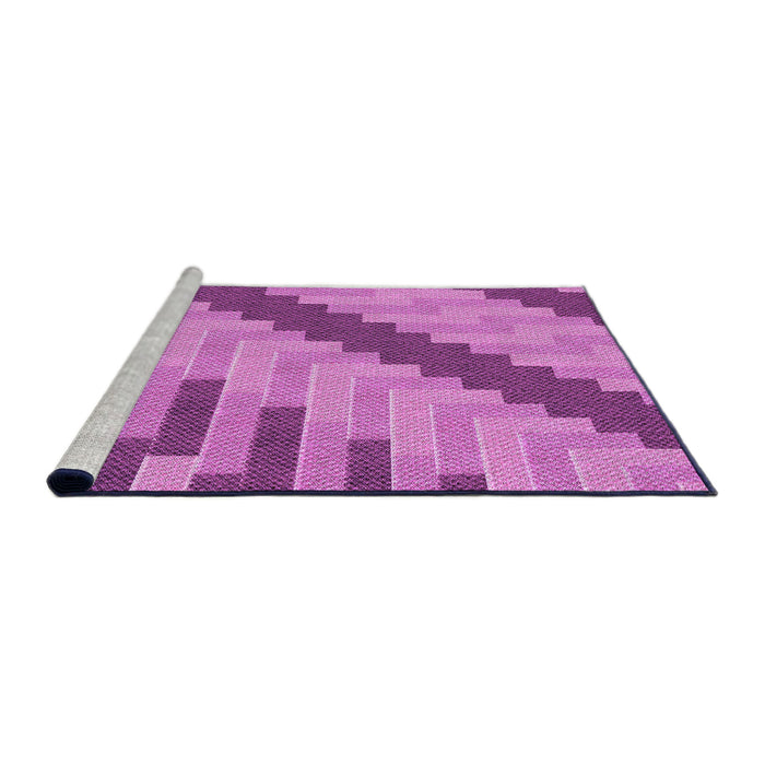 Sideview of Machine Washable Transitional Violet Purple Rug, wshpat1195pur