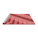 Sideview of Machine Washable Transitional Red Rug, wshpat1195rd