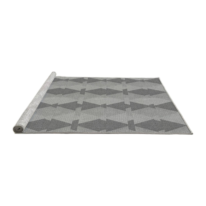 Sideview of Machine Washable Transitional Cloud Gray Rug, wshpat1196gry