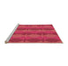 Sideview of Machine Washable Transitional Crimson Red Rug, wshpat1196org