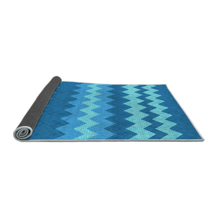 Thickness of Patterned Blue Rug, pat1197lblu