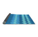 Thickness of Patterned Blue Rug, pat1197lblu