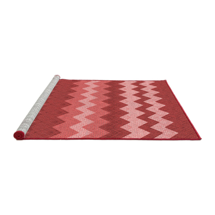Sideview of Machine Washable Transitional Red Rug, wshpat1197rd