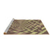 Sideview of Machine Washable Transitional Metallic Gold Rug, wshpat1198brn