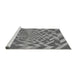 Sideview of Machine Washable Transitional Carbon Gray Rug, wshpat1198gry