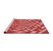 Sideview of Machine Washable Transitional Red Rug, wshpat1198rd