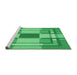 Sideview of Machine Washable Transitional Lime Mint Green Rug, wshpat1199grn