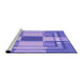 Sideview of Machine Washable Transitional Bright Lilac Purple Rug, wshpat1199pur