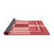 Thickness of Patterned Ruby Red Rug, pat1199rd