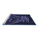 Sideview of Machine Washable Transitional Deep Periwinkle Purple Rug, wshpat12blu