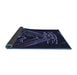 Thickness of Patterned Deep Periwinkle Purple Rug, pat12blu