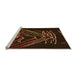 Sideview of Machine Washable Transitional Saddle Brown Rug, wshpat12org