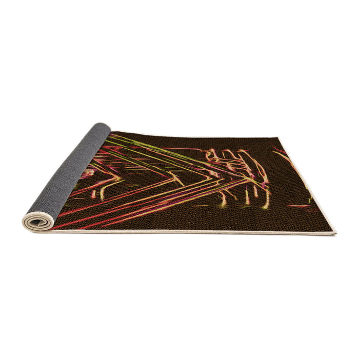 Thickness of Patterned Saddle Brown Rug, pat12org