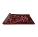 Thickness of Patterned Brown Red Rug, pat12rd