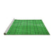 Sideview of Machine Washable Transitional Green Rug, wshpat120grn