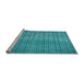 Sideview of Machine Washable Transitional Dark Cyan Green Rug, wshpat120lblu