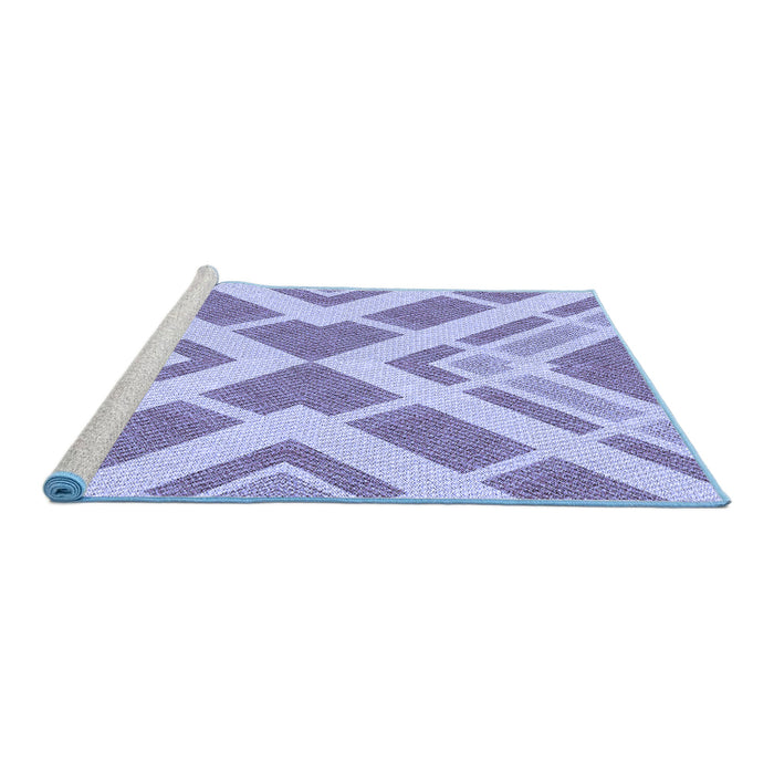 Sideview of Machine Washable Transitional Light Purple Rug, wshpat1200blu