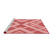 Sideview of Machine Washable Transitional Pastel Pink Rug, wshpat1200rd