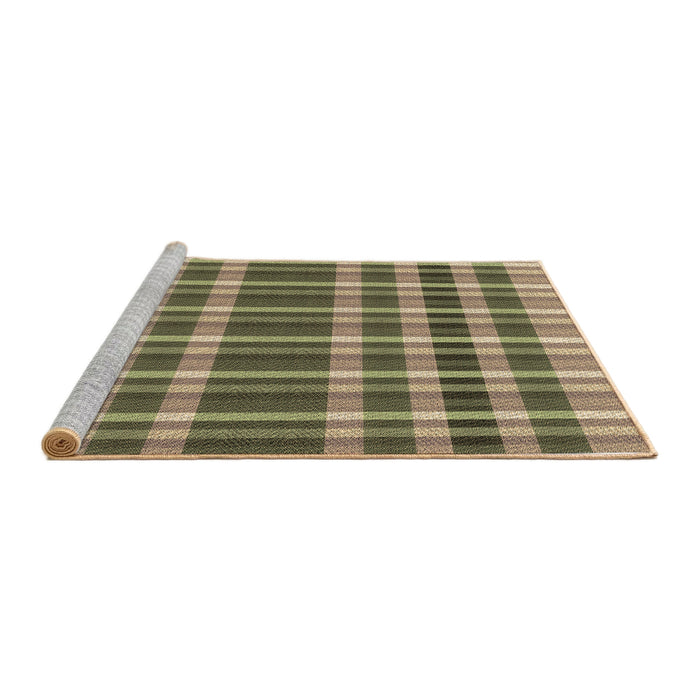 Sideview of Machine Washable Transitional Brass Green Rug, wshpat1201brn