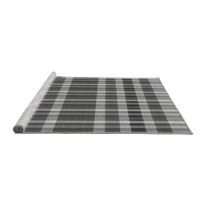 Sideview of Machine Washable Transitional Dark Gray Rug, wshpat1201gry