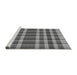 Sideview of Machine Washable Transitional Dark Gray Rug, wshpat1201gry