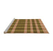 Sideview of Machine Washable Transitional Saddle Brown Rug, wshpat1201org